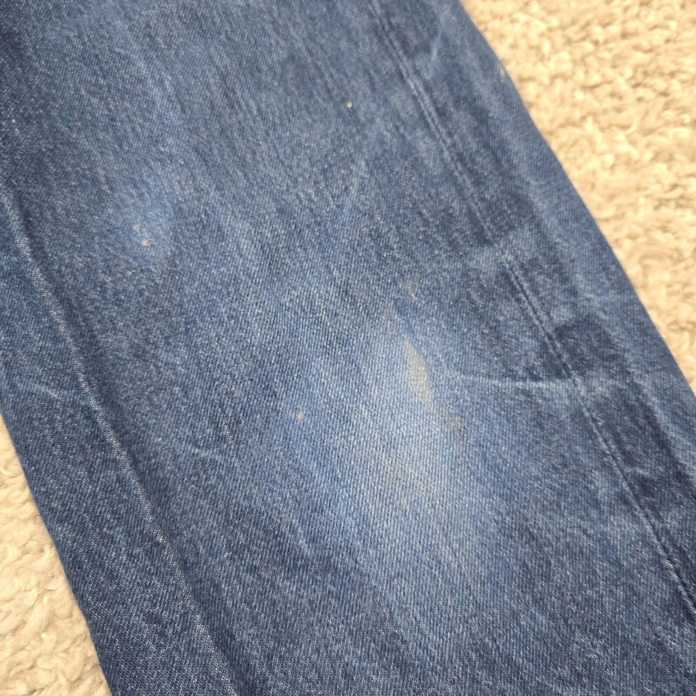 Levi's 501 Jeans Men 35x32 (Fits 32x29) Dark Wash Button Fly Straight Leg Rugged - Picture 3 of 14